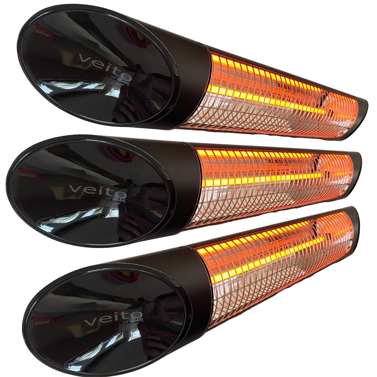 3 Pack - Veito Blade SMAX 2500W IP55 Carbon Infrared Heater