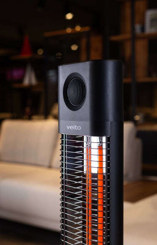 Veito NOIR 1800W Free Standing Carbon Infrared Heater